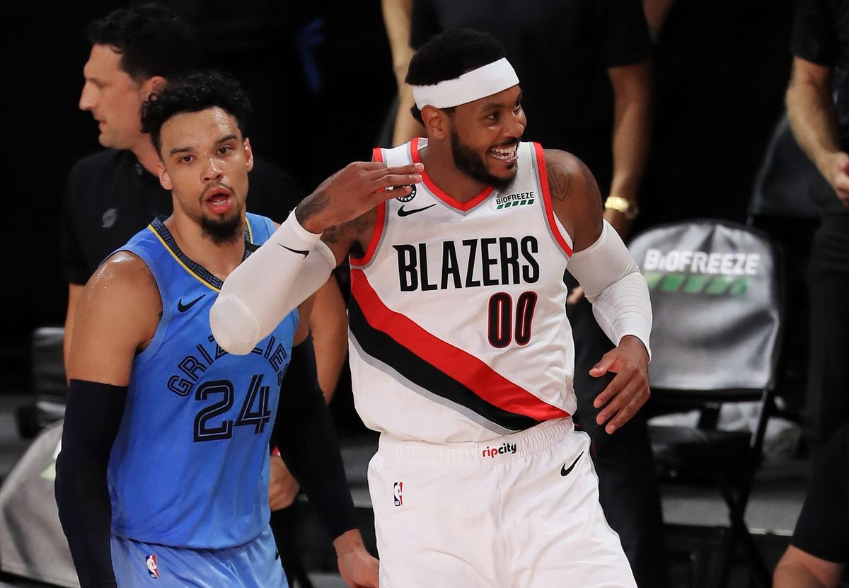 Carmelo and the Trailblazers square off with the Grizzlies Saturday for the right to face the Lakers.