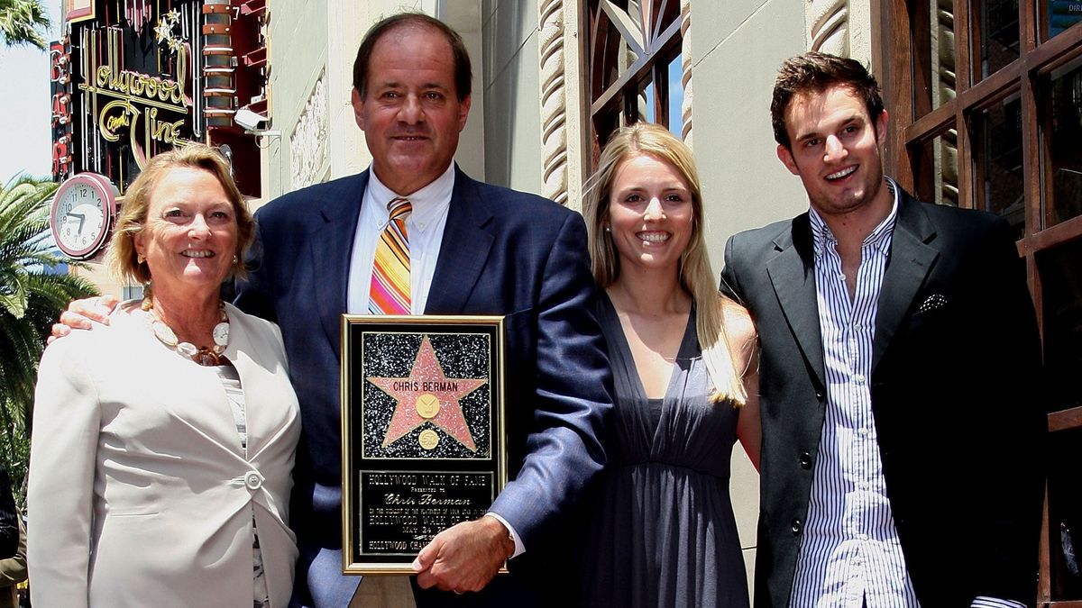 Chris Berman with his wife, Kathy, and their children, Meredith and Douglas, at a Hollywood Walk of Fame ceremony in 2010. Photo: Frederick M. Brown/ [object Object]