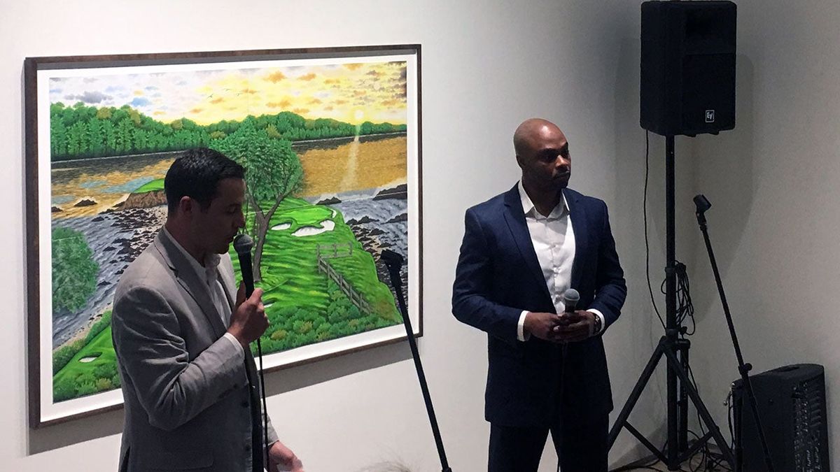 Max Adler interviews Valentino Dixon at Dixon’s first solo art show after being released from prison for a crime he didn’t commit.