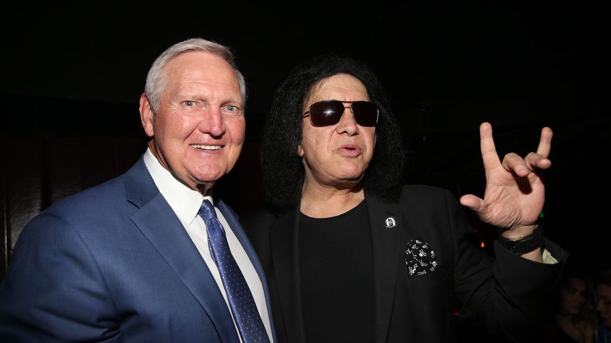 NBA legend Jerry West, seen here at left with a haunted Norfin Troll.