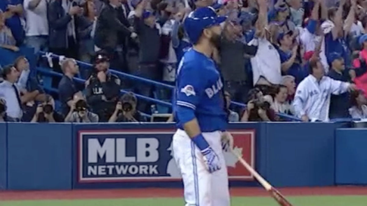 Jose Bautista’s legendary dinger, as seen via Vine.