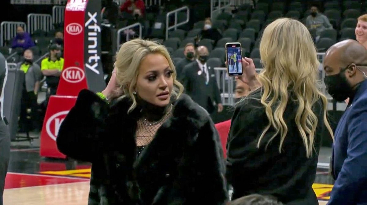 Julianna Carlos after heated exchange with LeBron James.