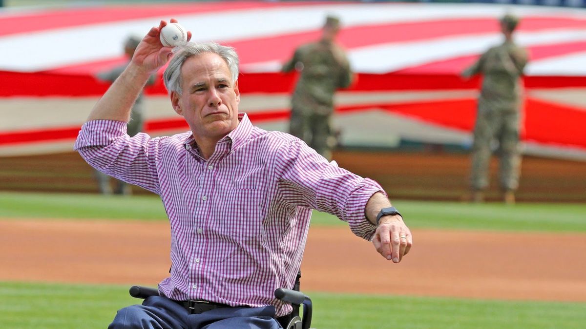 Greg Abbott really showed those, uh, leftist MLB executives?