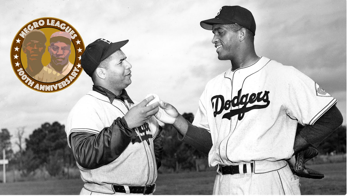 Roy Campanella, left, with Joe Black.