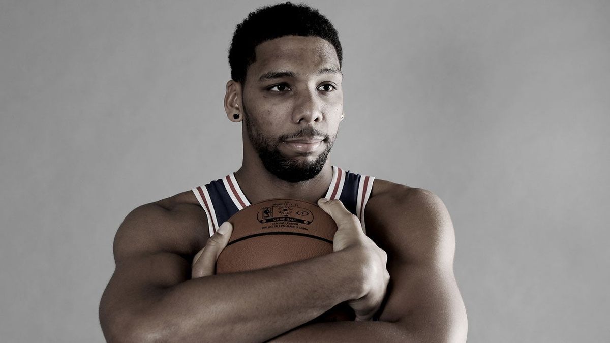Jahlil Okafor, in his role in a hot indie movie where he plays a tortured college star who now has to try to make it in the NBA. (Photo: Elsa/ [object Object] )