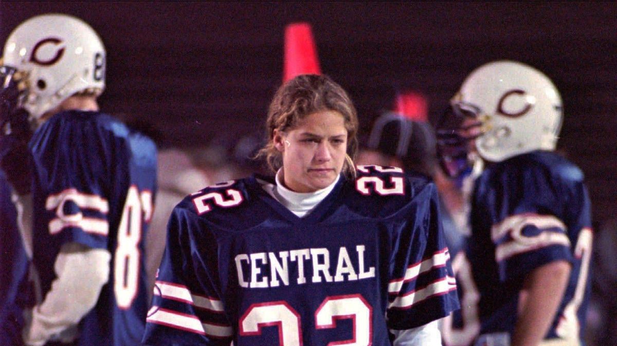 Snow Brenner, the first girl to play in a North Carolina 3A high-school championship game, in 1995