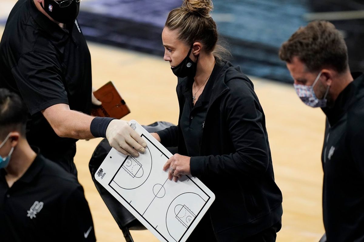 Becky Hammon became the first woman to serve as head coach yesterday, albeit temporarily, as the Spurs’ Gregg Popovich had been ejected.