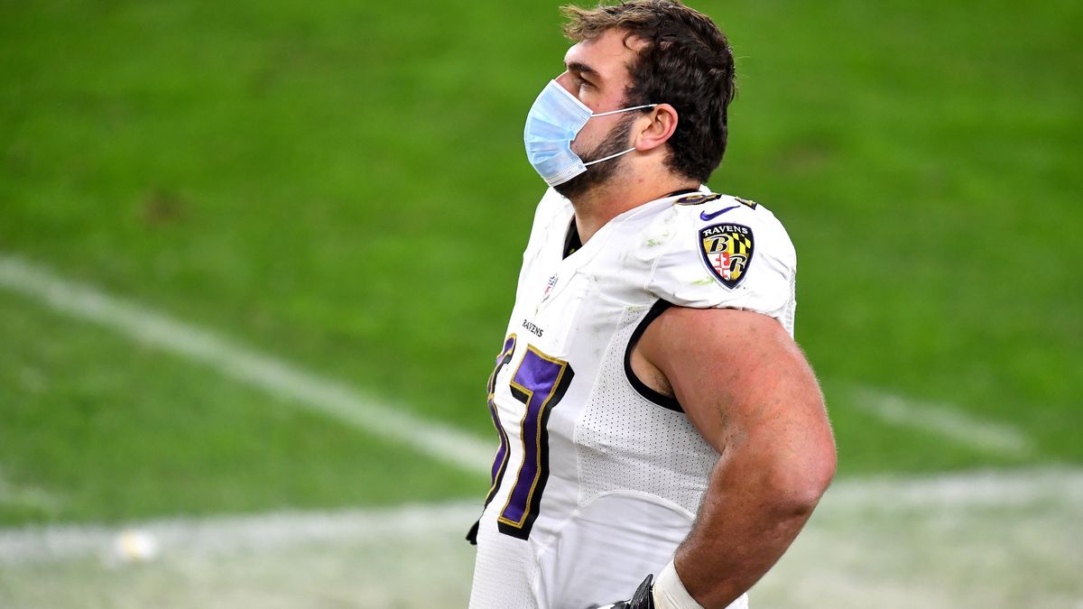 Masks up here, but certainly some Ravens missed a memo or two on protocols.