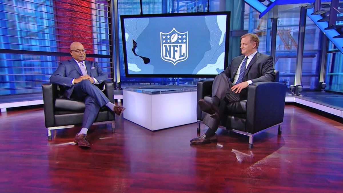 Mike Tirico and Roger Goodell are the two most useless people in America when it comes to talking about race.
