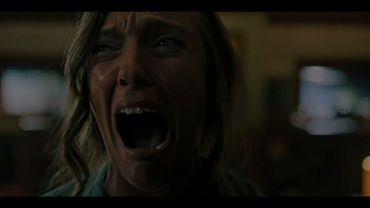 An image of either Toni Collette in Hereditary, or me watching Toni Collette in Hereditary.