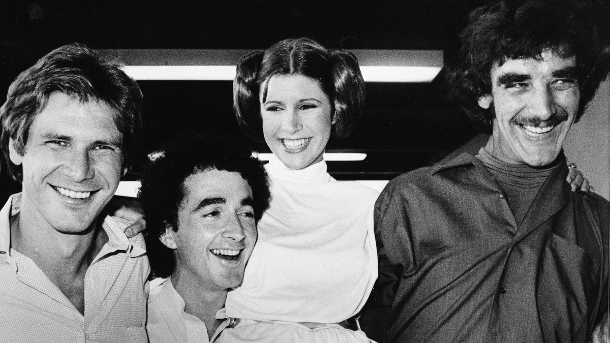 Harrison Ford/Han Solo; Anthony Daniels/C3PO; Carrie Fisher/Princess Leia; Peter Mayhew/Chewbacca ( [object Object] )