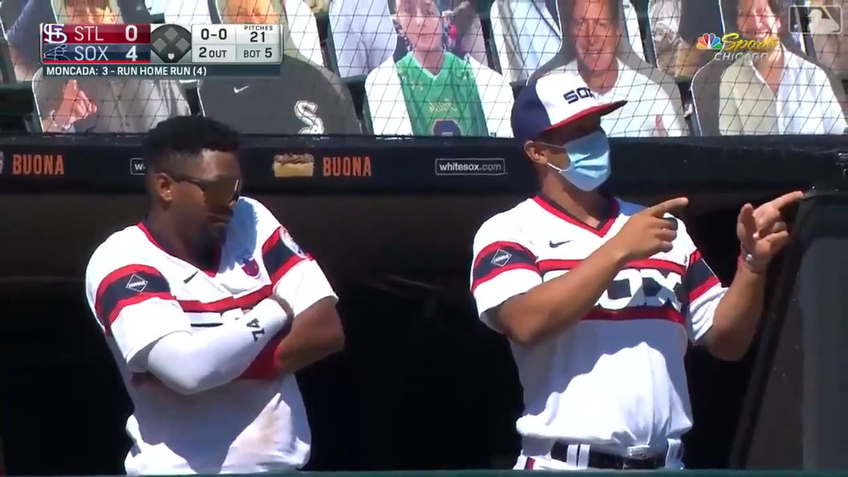 The White Sox hit back to back to back to back home runs off the Cardinals this afternoon.