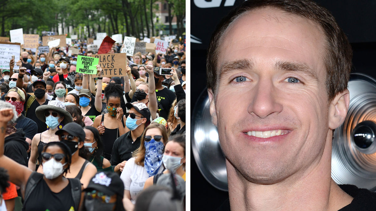 Drew Brees is doing damage control. No more, no less.