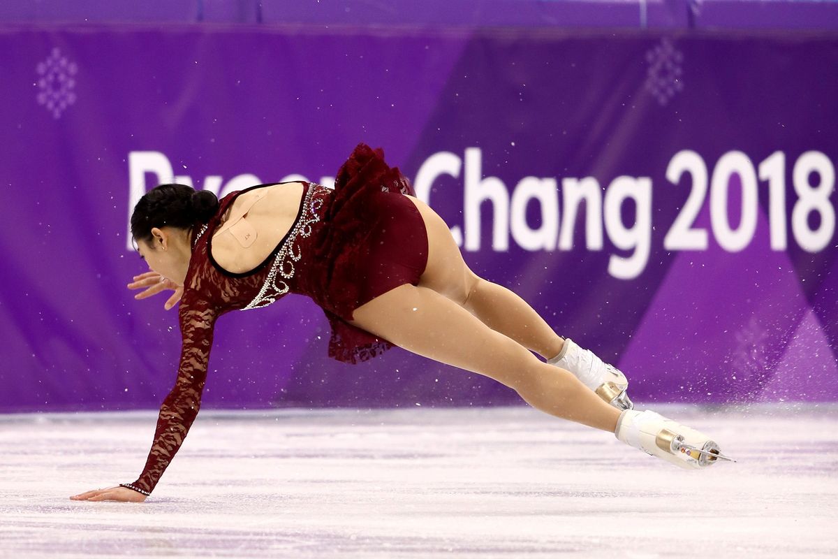 Mirai Nagasu during the ladies short program. (Jamie Squire/Getty)