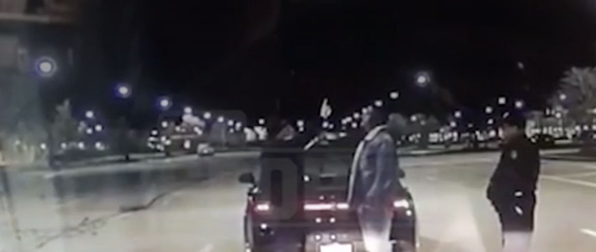 Screenshot of police video obtained by TMZ.