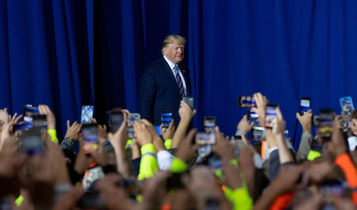 The President of the United States of America, seen here preparing to tell a story about how Blair from “The Facts Of Life” was very rude to him in 1987.