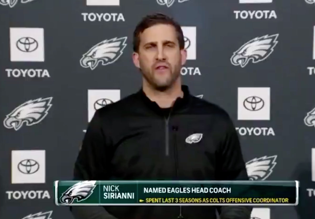 New Eagles head coach  Nick Sirianni is not off to a good start.