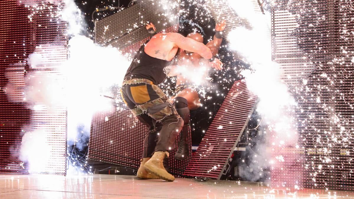 Braun Strowman and Bobby Lashley go boom.