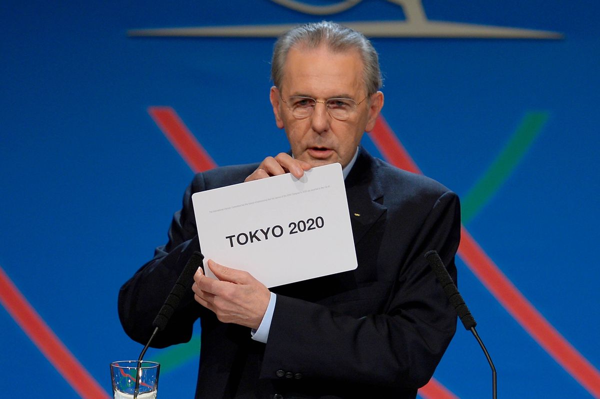 Former IOC president Jacque Rogge announcing the Tokyo Games in 2013.