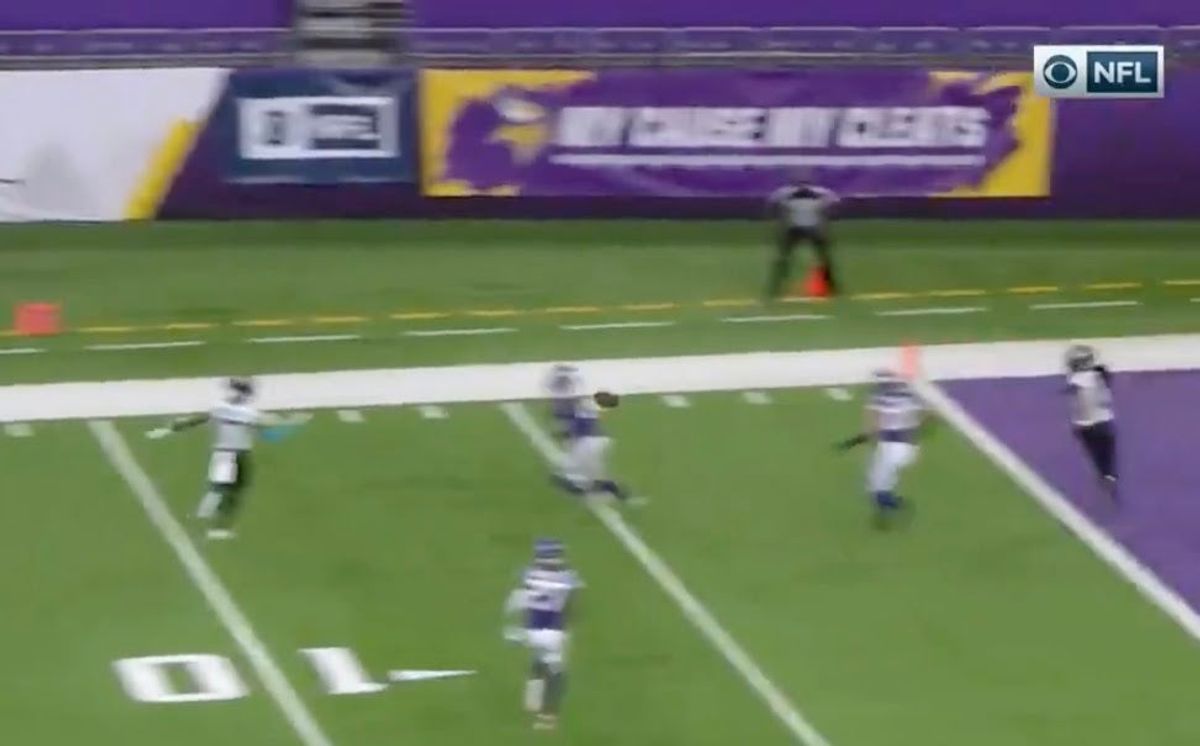 For a brief moment Sunday afternoon, the laws of physics were apparently defied.