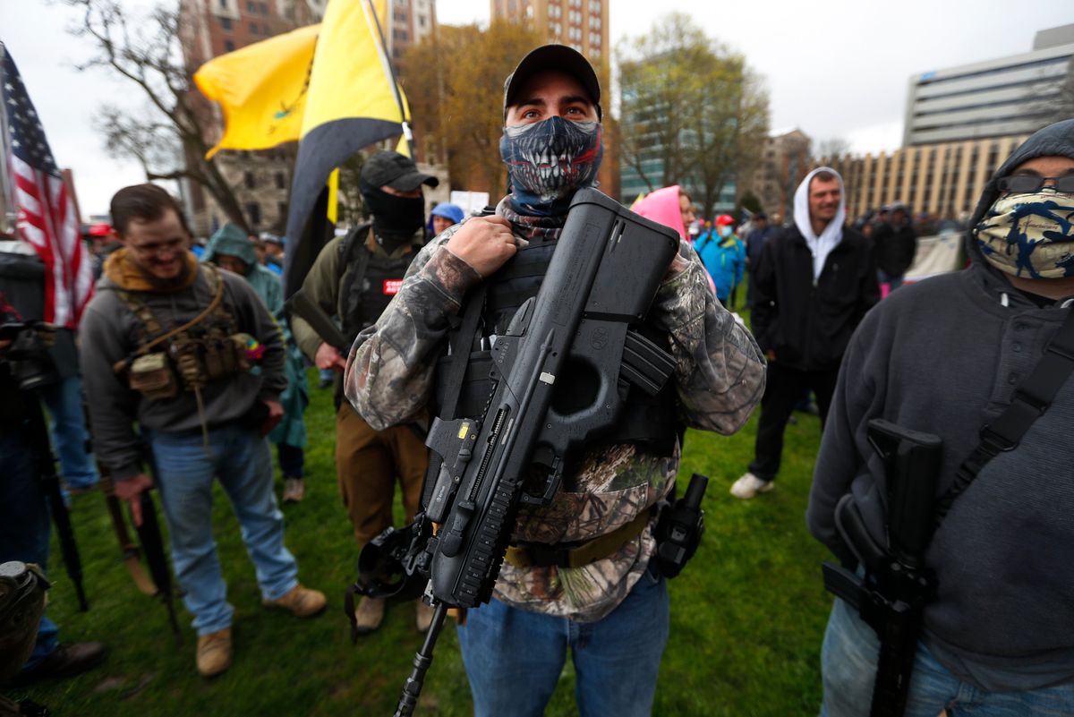 Armed protesters at the Michigan Capitol Building are “very good people” according to President Trump.