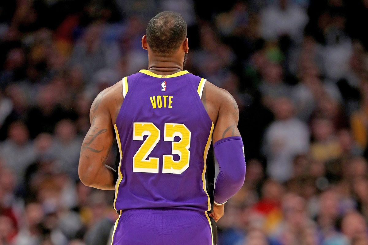 LeBron James missed a golden opportunity to remind fans to vote.