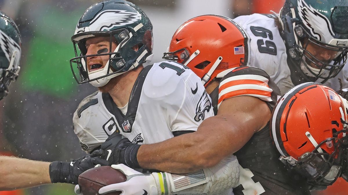 Carson Wentz, above, accurately depicts the emotional experience of watching Carson Wentz this season.