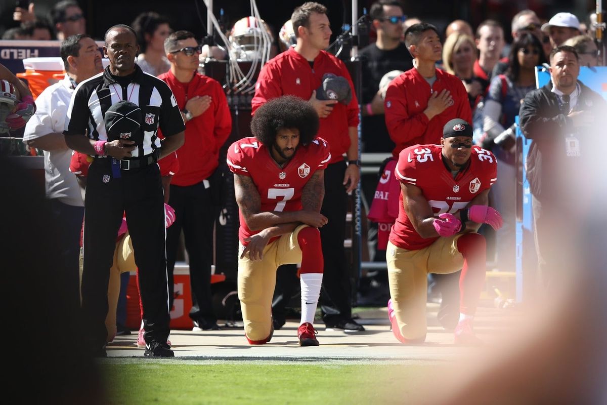 Colin Kaepernick taking a knee helped get us here.