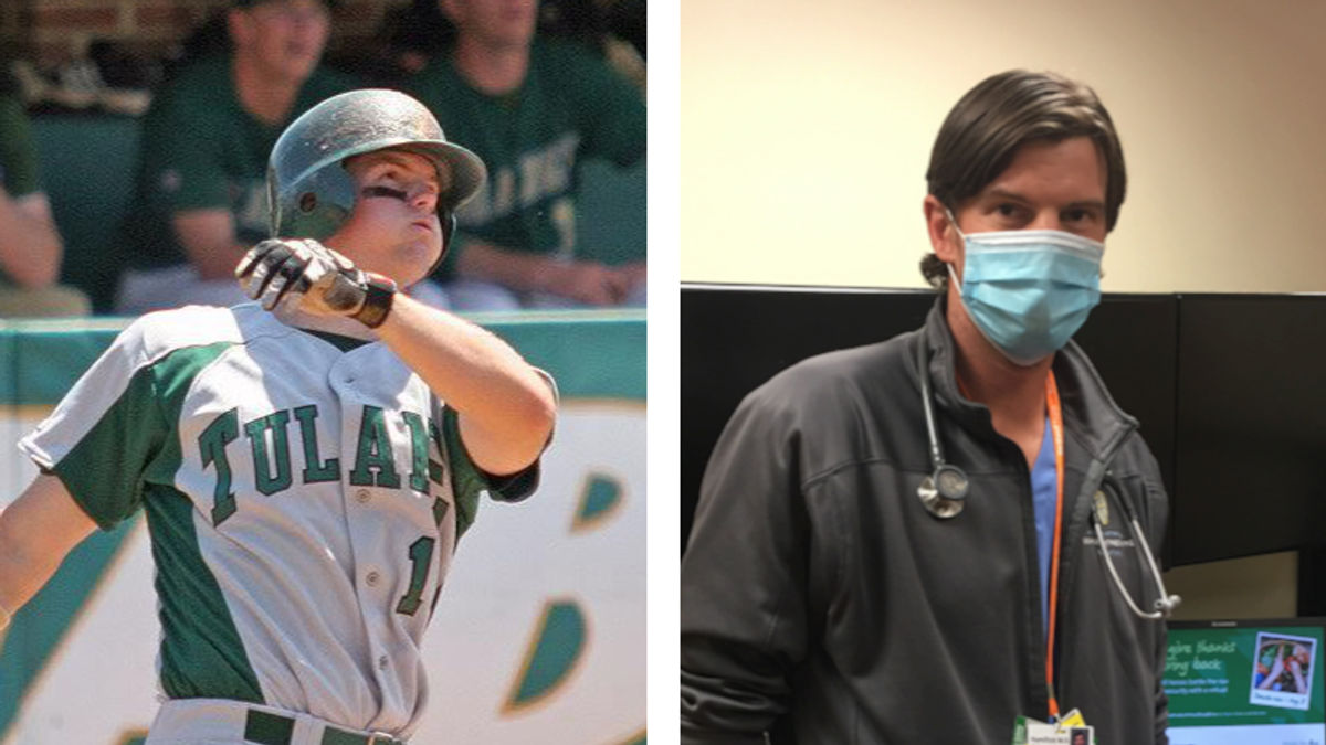 Mark Hamilton played baseball at Tulane before going pro. Now, he’s a doctor in residency at a New York hospital.
