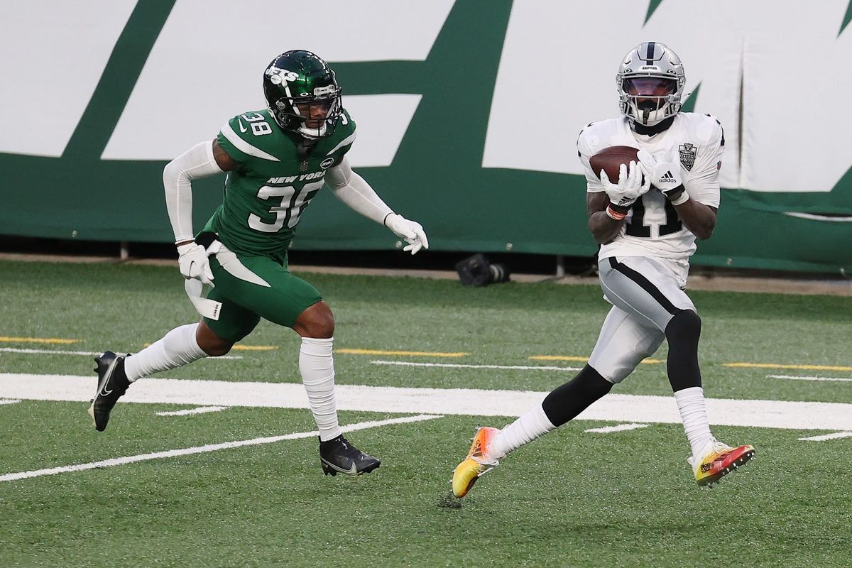 With. Jets blitzing, rookie corner Lamar Jackson was left to defend Henry Ruggs, one of the fastest receivers in the NFL, one-on-one.