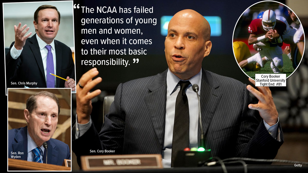 Sen. Cory Booker played football at Stanford, Sen. Ron Wyden played some Division I hoops in his day and Sen. Chris Murphy played Division III tennis.