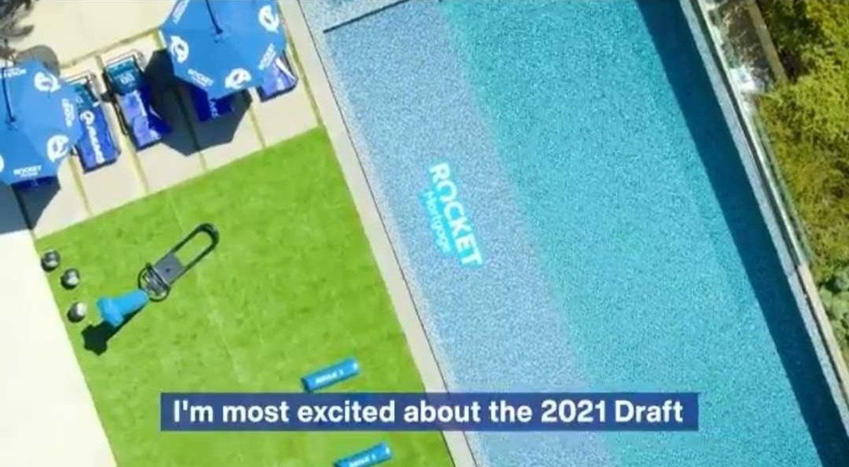 This picturesque draft lair is brought to you by Rocket Mortgages.
