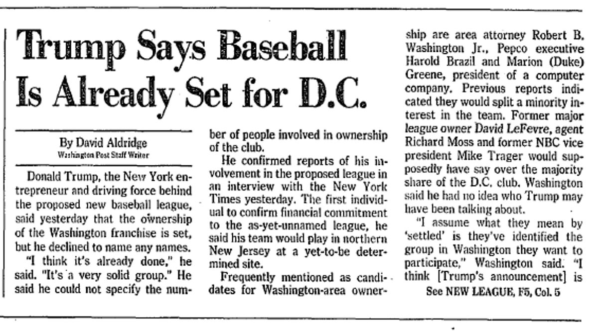 Story that appeared in the Washington Post on August 18, 1989