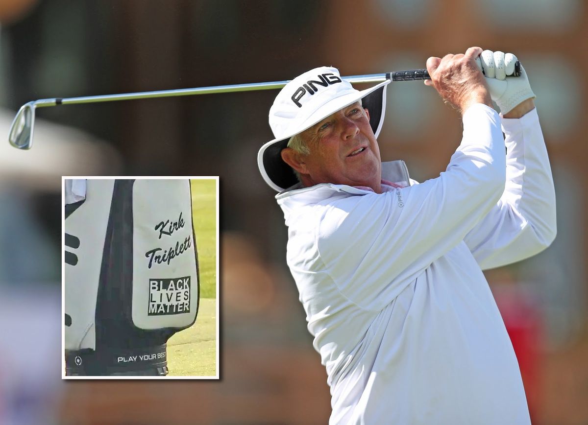 Kirk Triplett placed a Black Lives Matter sticker on his golf bag to spur conversation in his sport’s world.