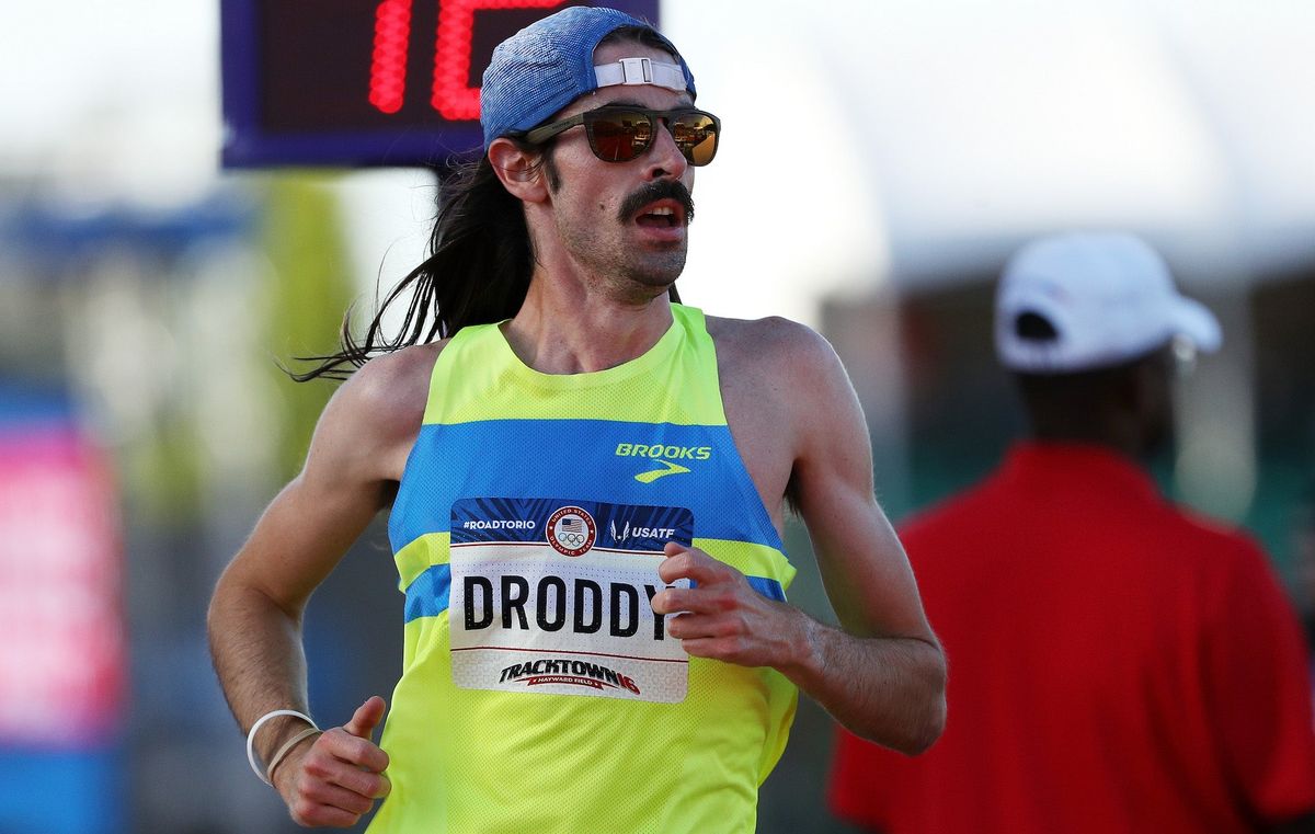 Noah Droddy competing in July’s Olympic trials. (Photo credit: Patrick Smith/ [object Object] )