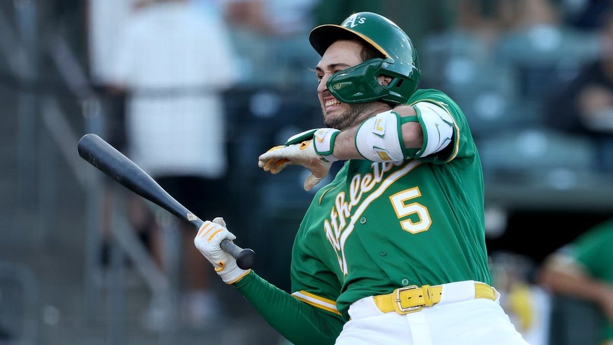  Athletics Jacob Wilson (bruised hand) exits after getting hit by pitch 