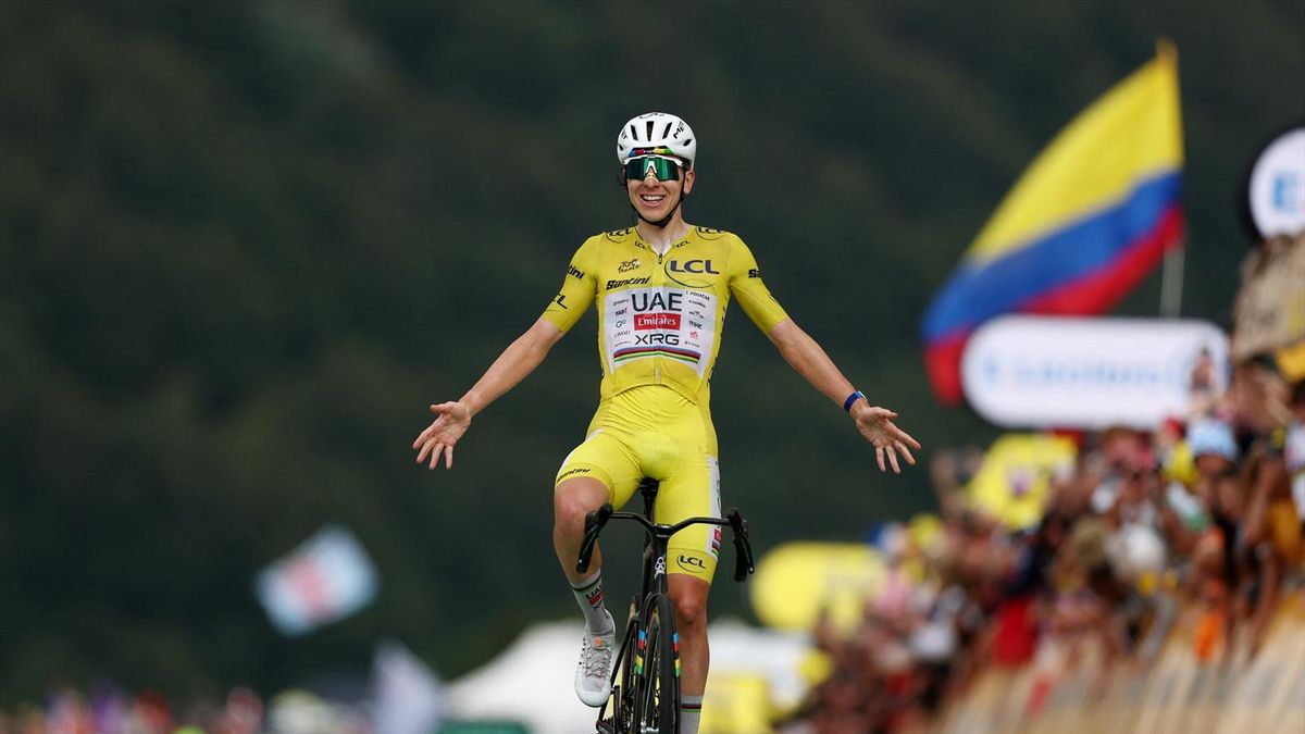 Ο αρχηγός του Tour de France, Tadej Pogacar, κερδίζει το εξαντλητικό στάδιο 14