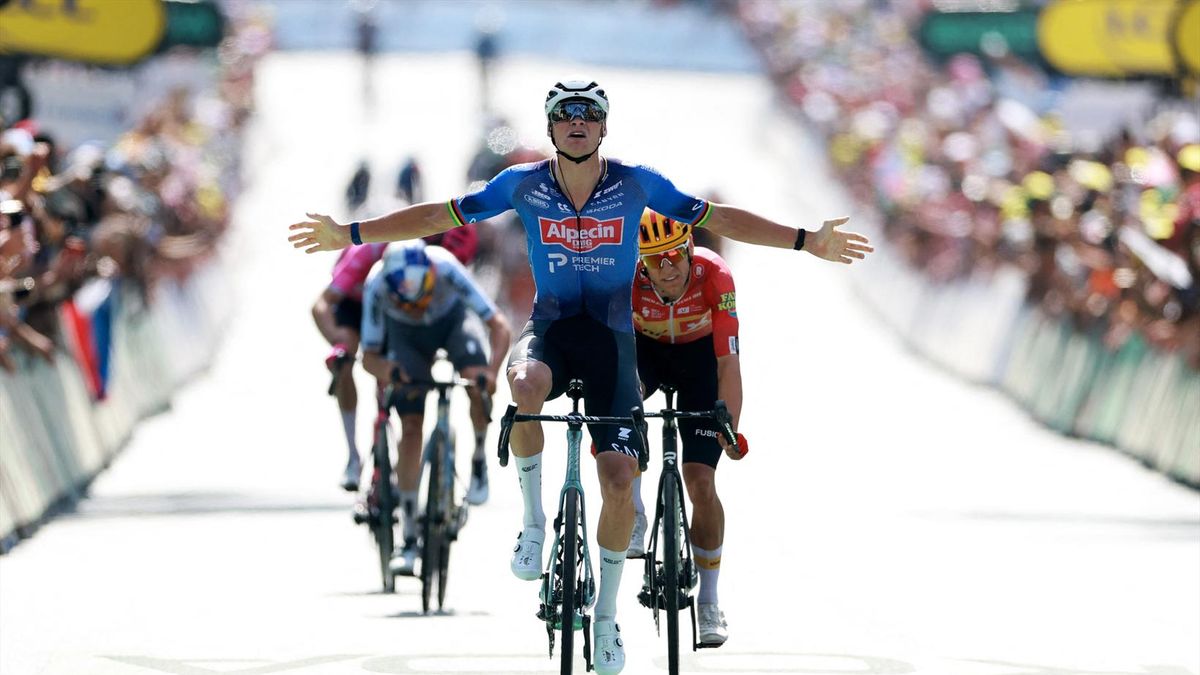 Ο Mathieu van der Poel κερδίζει το λοφώδες, καυτό στάδιο 9 του Tour de France