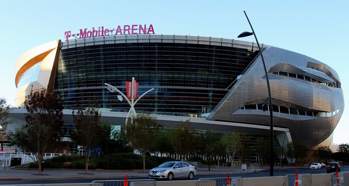 "T-Mobile Arena" by Prayitno / Thank you for (12 millions +) view is licensed under CC BY 2.0. To view a copy of this license, visit https://creativecommons.org/licenses/by/2.0/?ref=openverse.