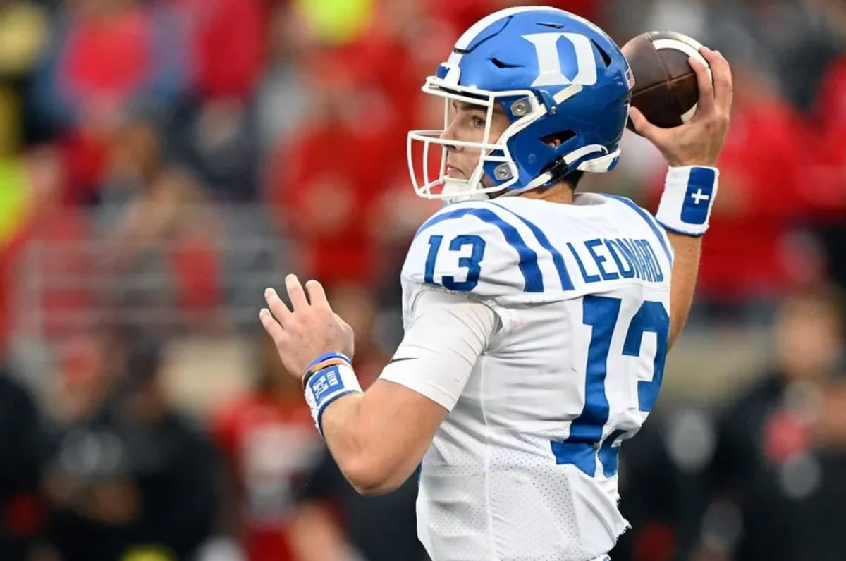 Former Duke quarterback Riley Leonard has transferred to Notre Dame. credits: Jamie Rhodes-USA TODAY Sports