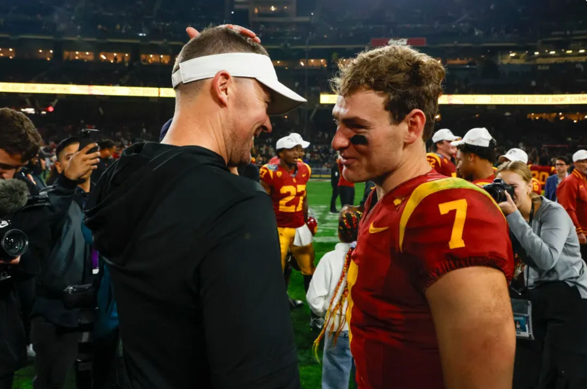 Lincoln Riley e Miller Moss. fonte: Getty Images