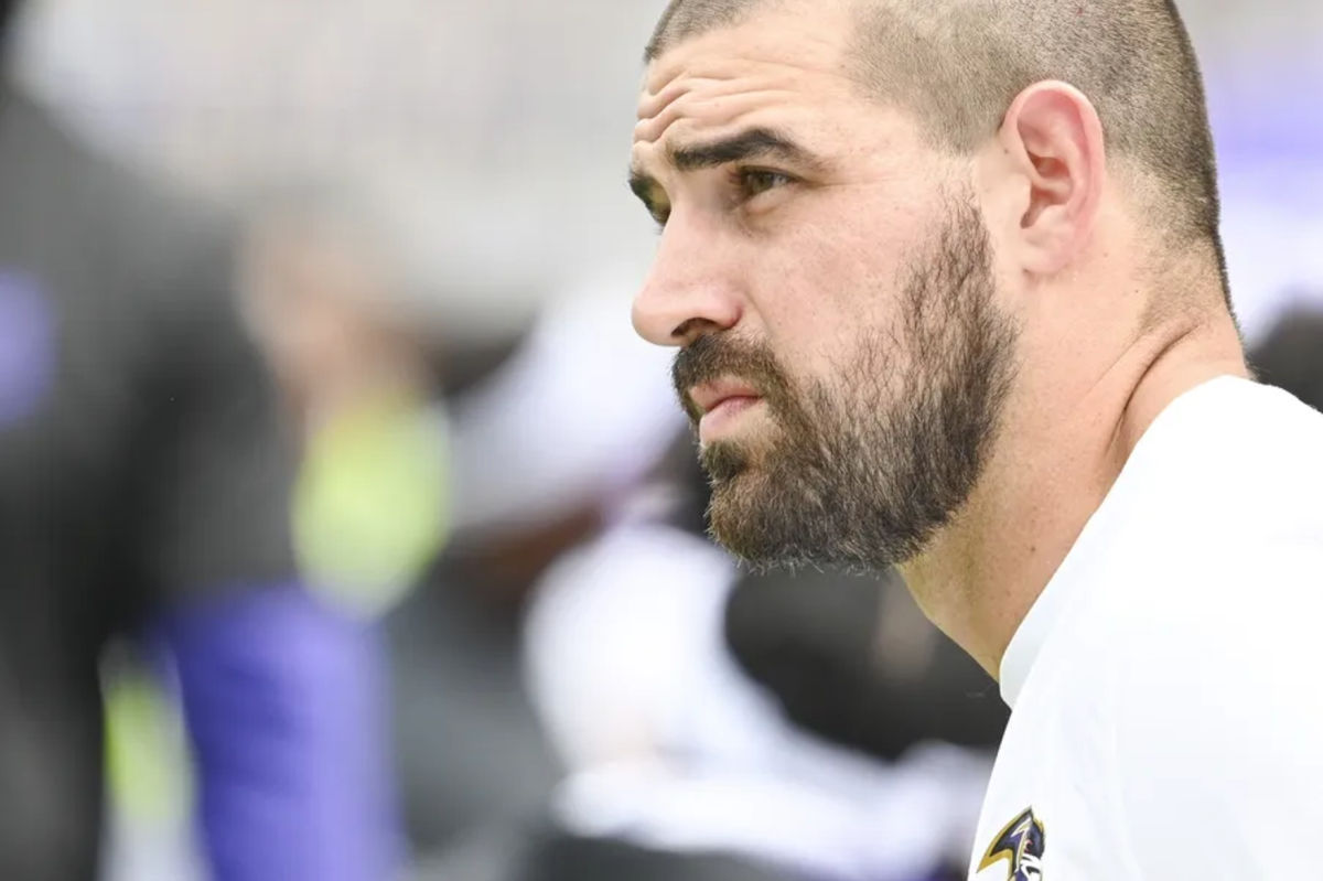 17 de agosto de 2024; Baltimore, Maryland, EE. UU.; El ala cerrada de los Baltimore Ravens, Mark Andrews (89), durante la segunda mitad del partido contra los Atlanta Falcons en el estadio M&T Bank. Crédito obligatorio: Tommy Gilligan-USA TODAY Sports