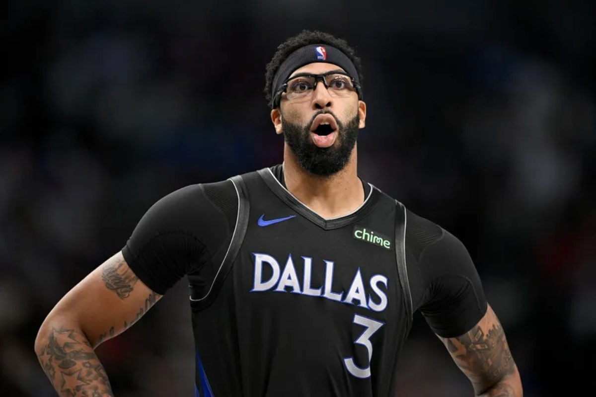 Dec 23, 2025; Dallas, Texas, USA; Dallas Mavericks forward Anthony Davis (3) looks on during the second half against the Denver Nuggets at the American Airlines Center. Mandatory Credit: Jerome Miron-Imagn Images