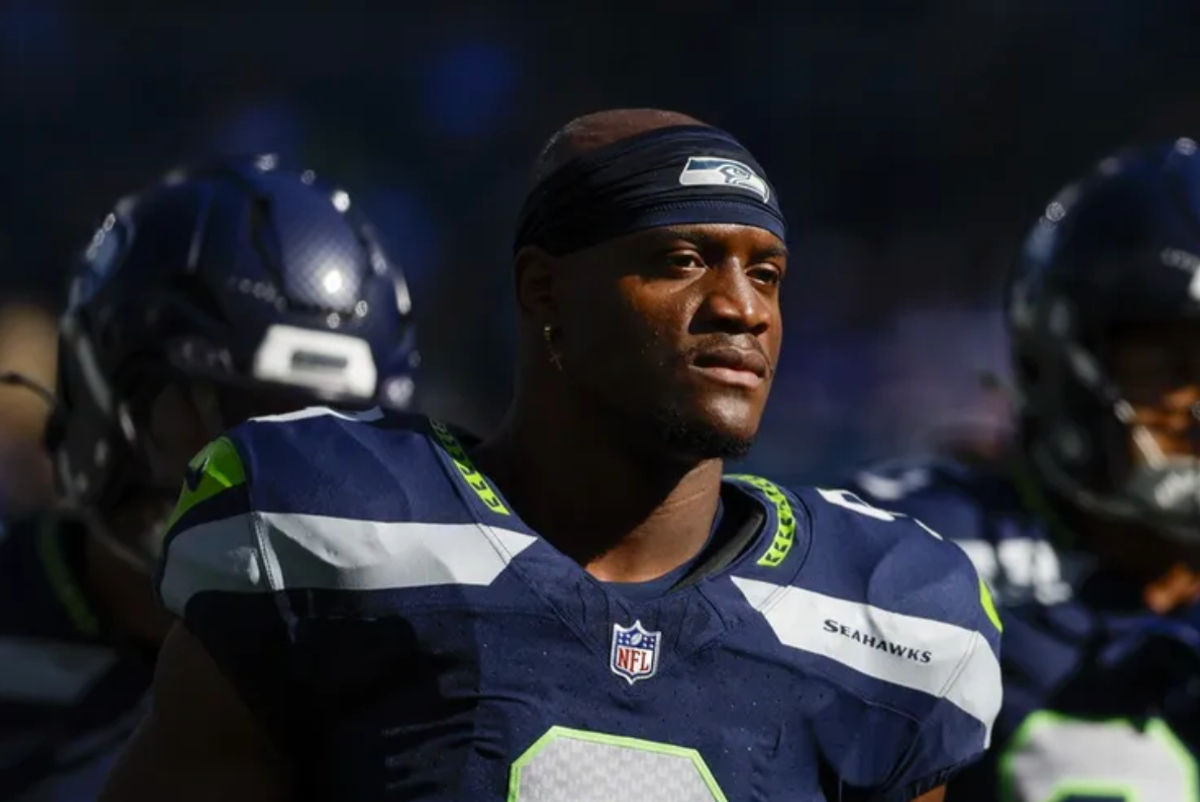 Oct 6, 2024; Seattle, Washington, USA; Seattle Seahawks running back Kenneth Walker III (9) returns to the locker room following pregame warmups against the New York Giants at Lumen Field. Mandatory Credit: Joe Nicholson-Imagn Images