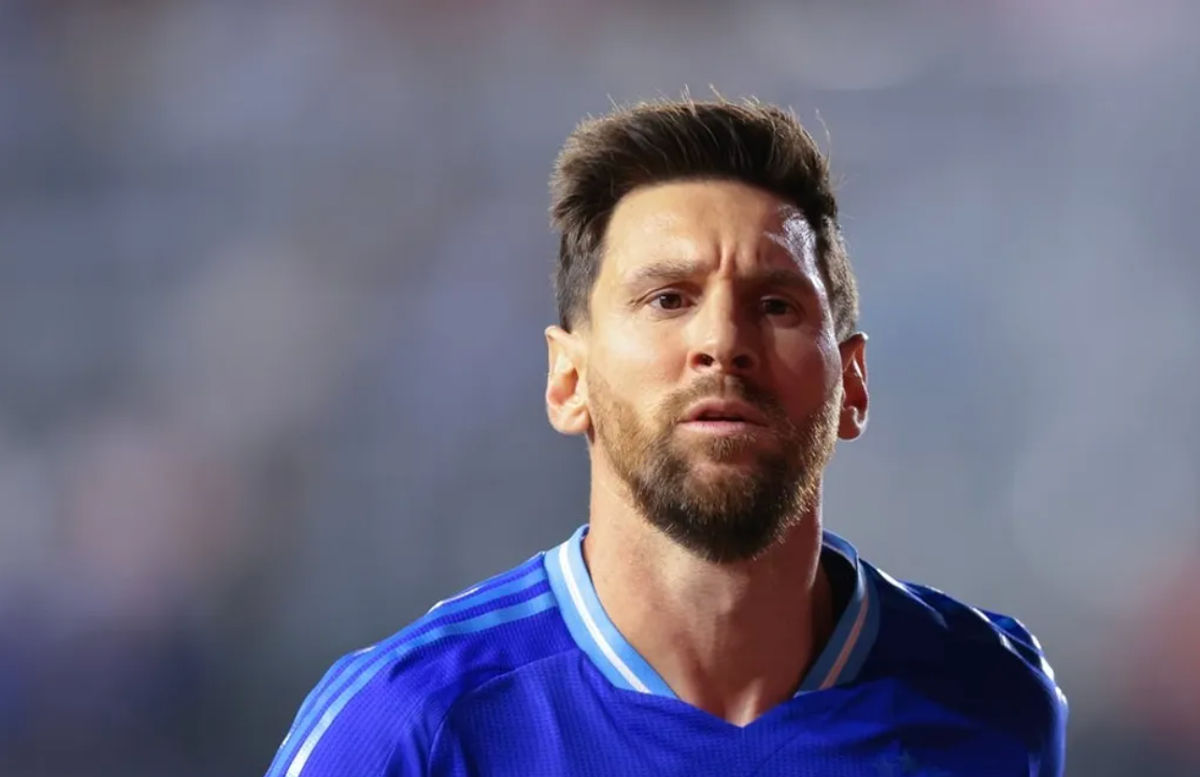 Oct 14, 2025; Fort Lauderdale, Florida, USA; Argentina forward Lionel Messi (10) looks on against Puerto Rico during the first half at Chase Stadium. Mandatory Credit: Sam Navarro-Imagn Images