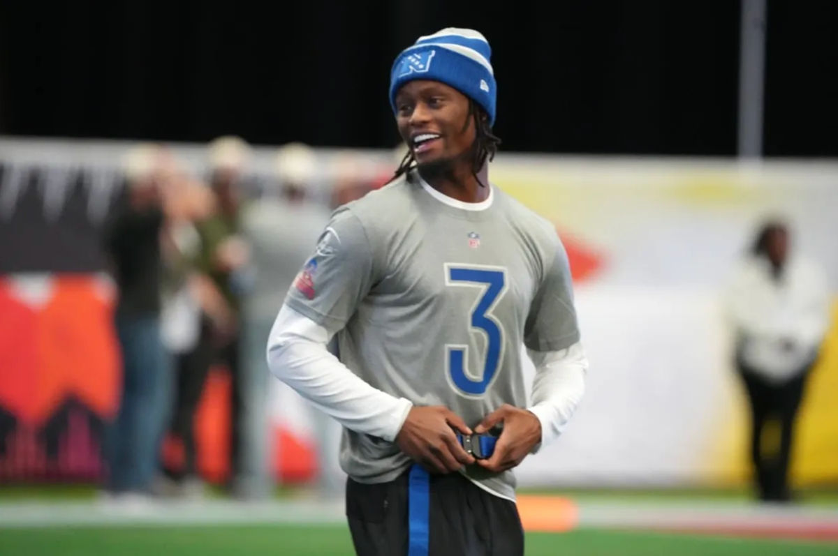 Feb 2, 2026; San Francisco, CA, USA; Dallas Cowboys receiver George Pickens during NFC practice at the NFL Flag Fieldhouse at Moscone Center South Building. Mandatory Credit: Kirby Lee-Imagn Images