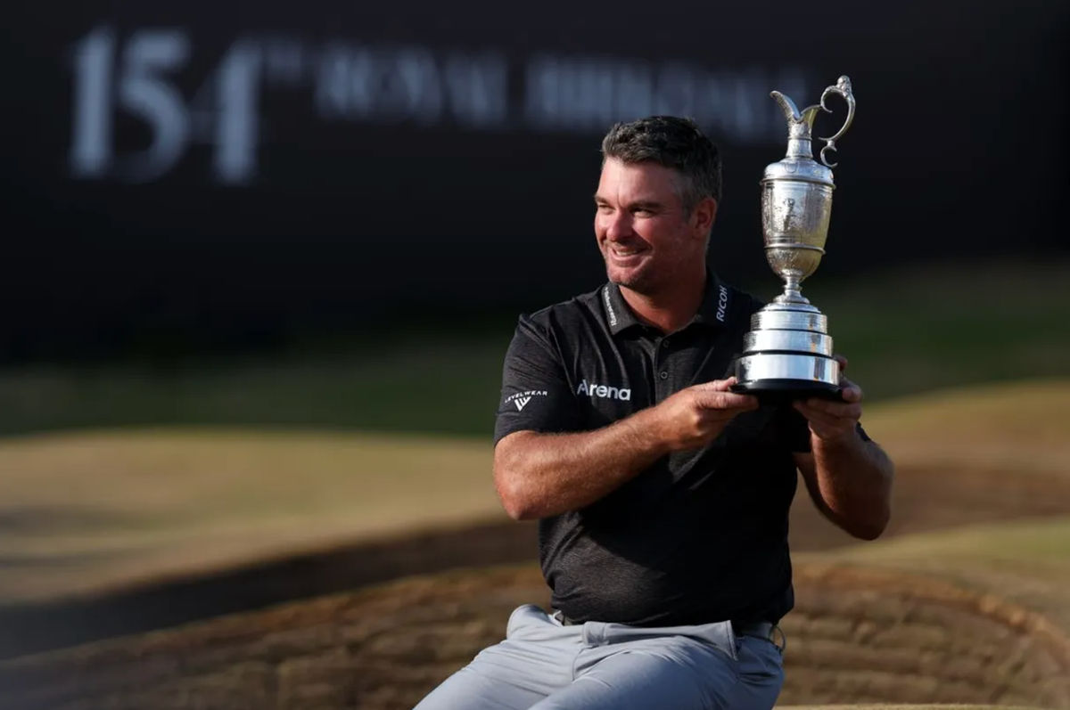 Jul 19, 2026; Southport, ENG; Ryan Fox poses with the Claret Jug after winning the The Open Championship golf tournament at Royal Birkdale. Mandatory Credit: Bill Streicher-Imagn Images