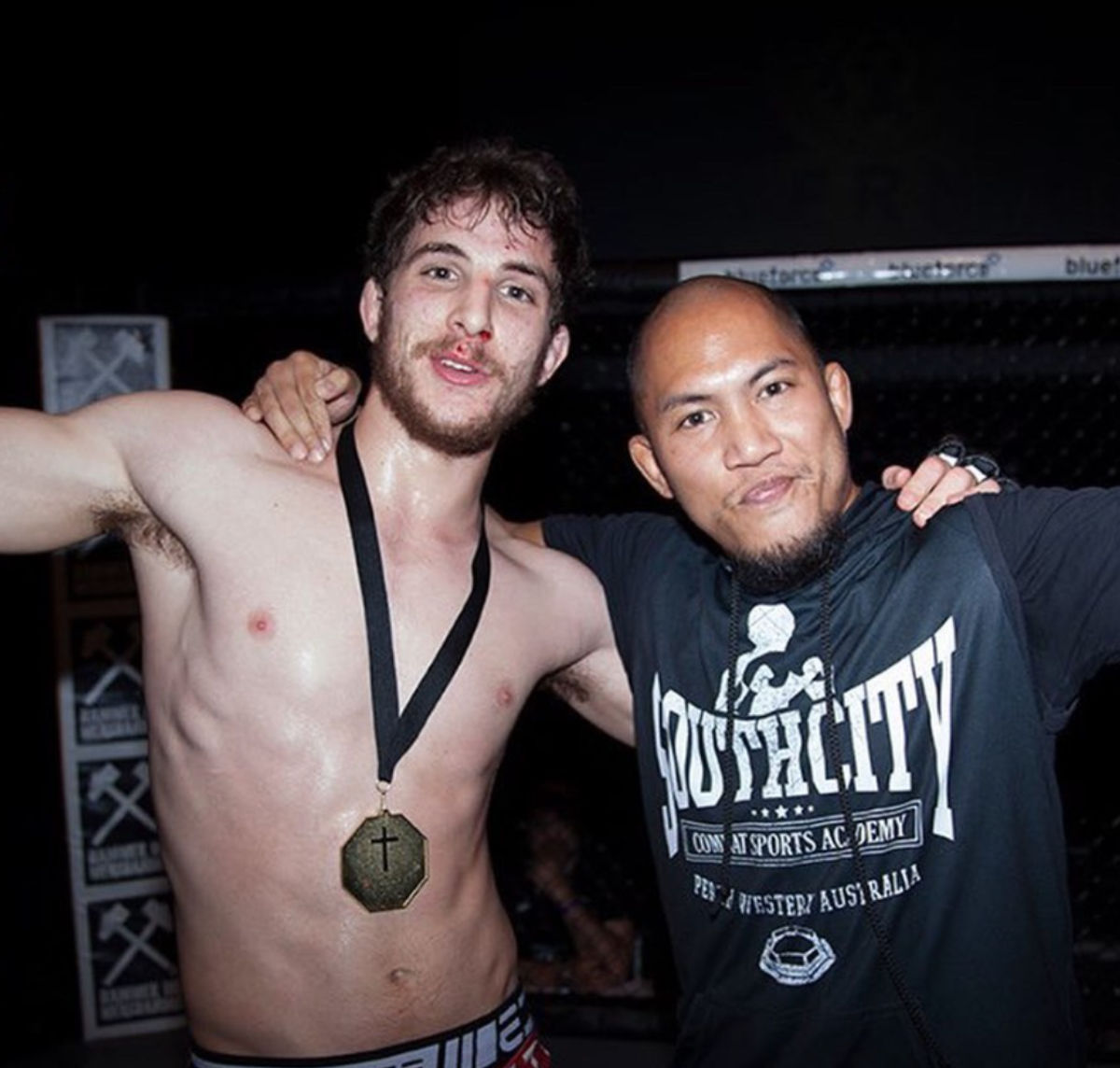 Salkild and his coach Romel Luistro in 2020 / Instagram