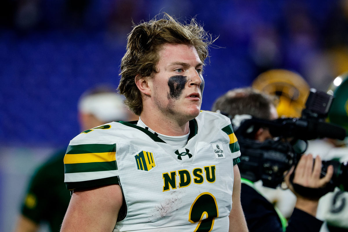 Sep 12, 2026; Colorado Springs, Colorado, USA; North Dakota State Bison quarterback Nathan Hayes (2) after the game against the Air Force Falcons at Falcon Stadium. Mandatory Credit: Isaiah J. Downing-Imagn Images