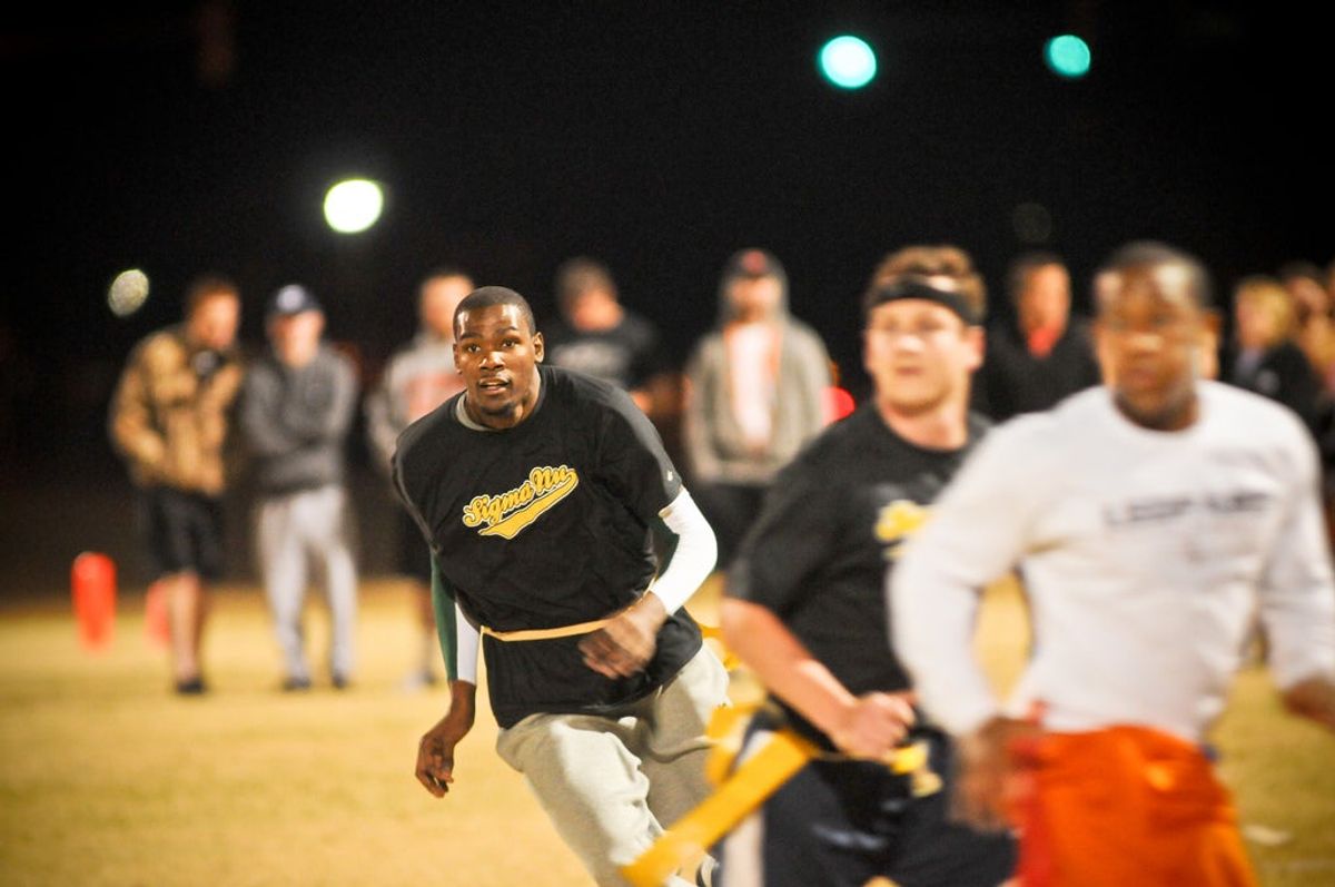 When You Invite Kevin Durant To Play Intramural Flag Football, He Might Just Show Up